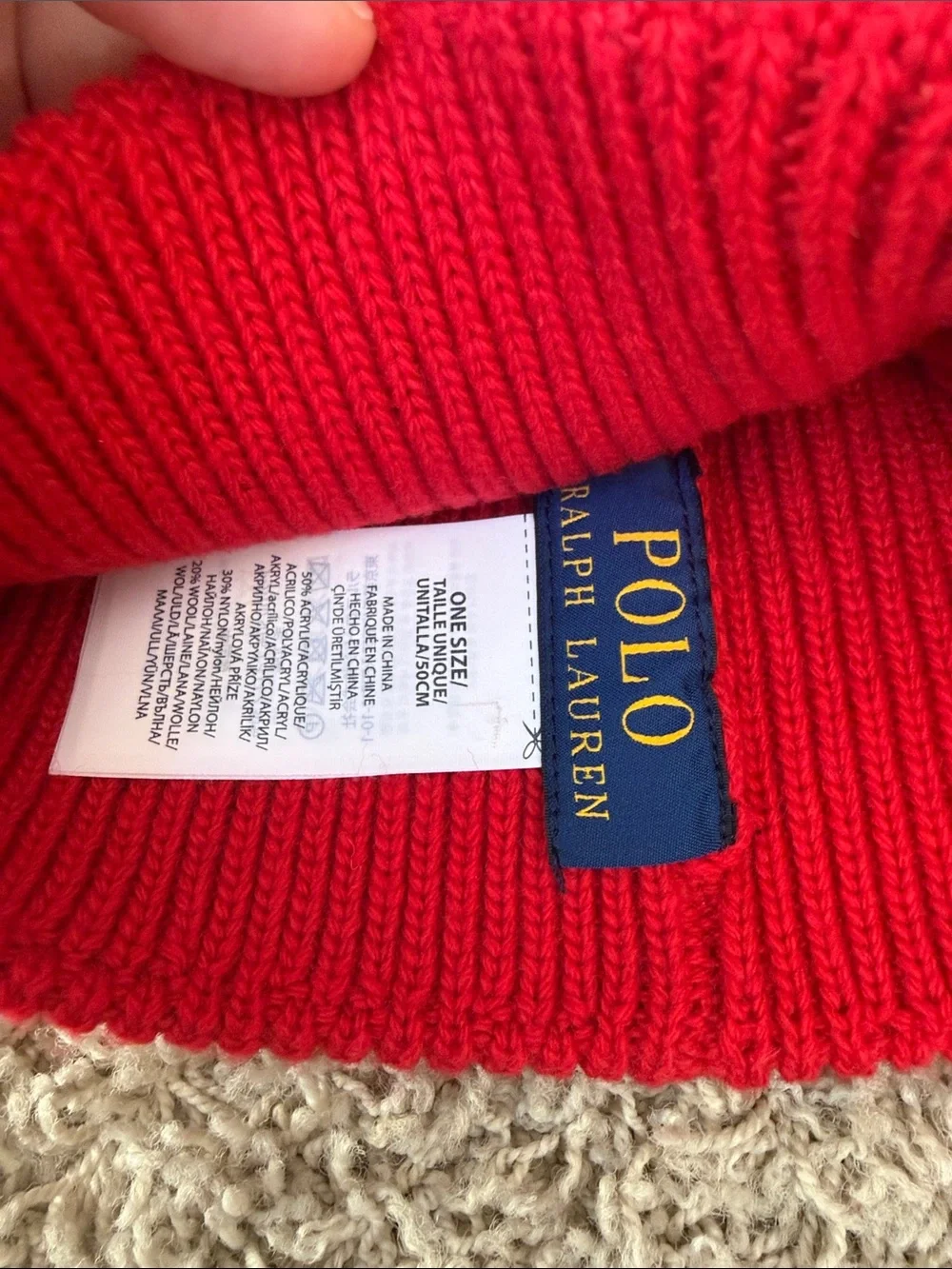 Polo Ralph Lauren Bear Beanie Red